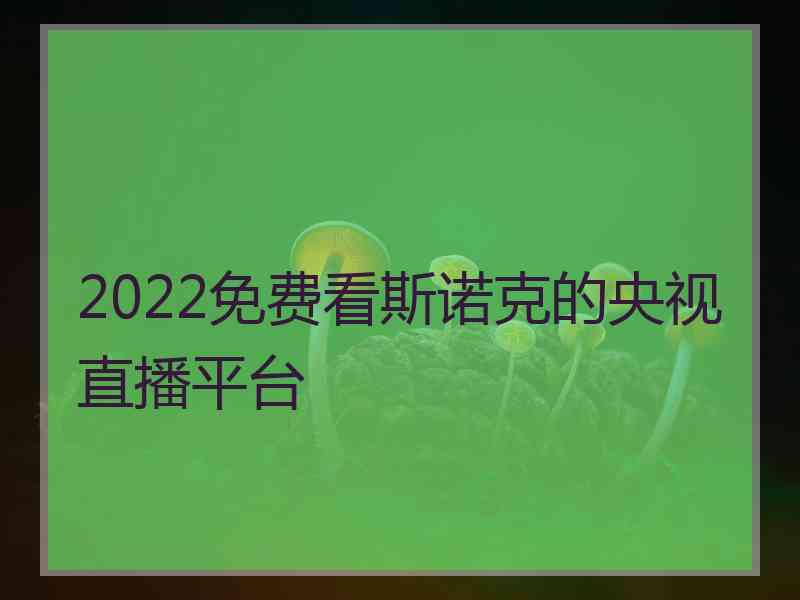 2022免费看斯诺克的央视直播平台