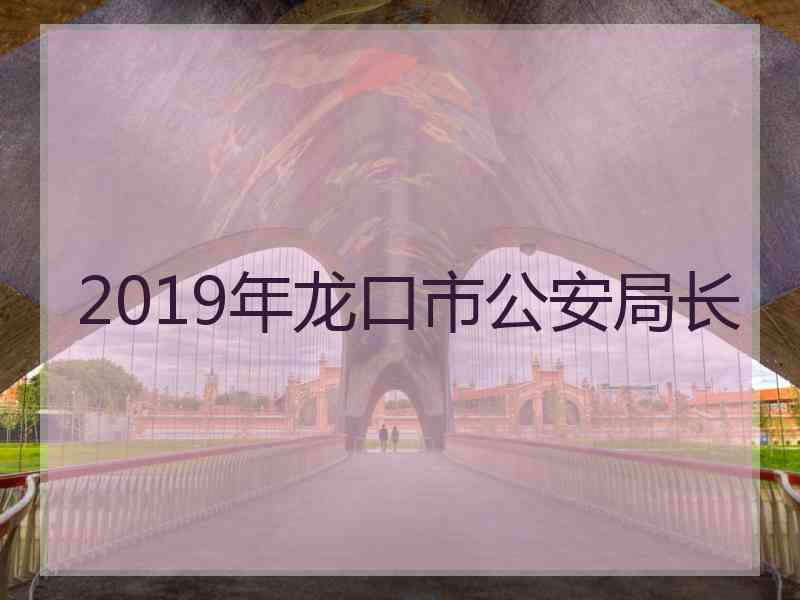 2019年龙口市公安局长