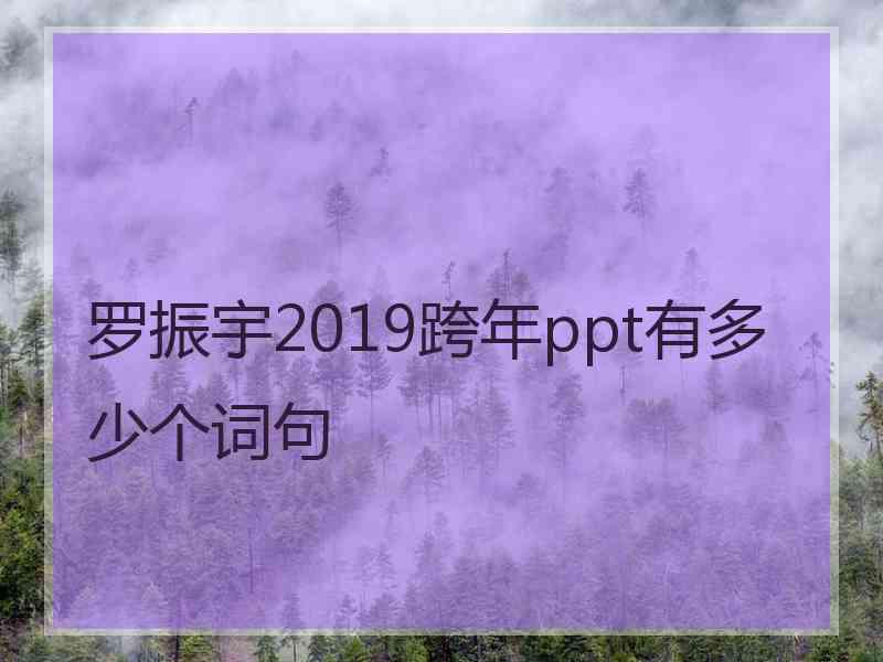 罗振宇2019跨年ppt有多少个词句