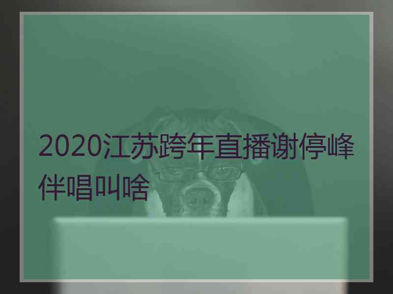 2020江苏跨年直播谢停峰伴唱叫啥