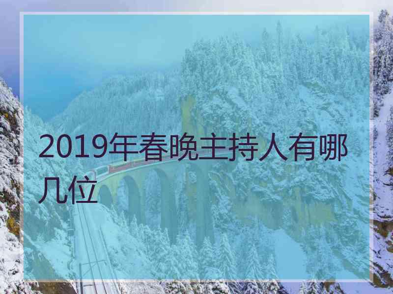 2019年春晚主持人有哪几位