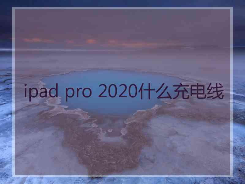 ipad pro 2020什么充电线