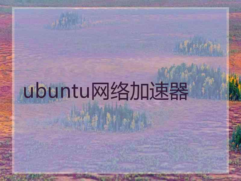 ubuntu网络加速器