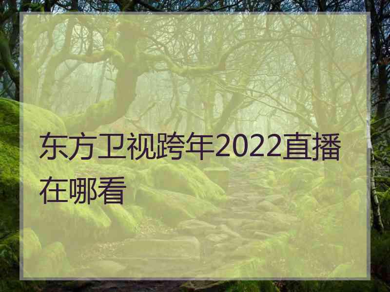 东方卫视跨年2022直播在哪看