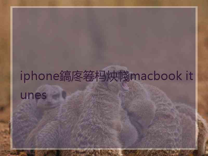 iphone鎬庝箞杩炴帴macbook itunes