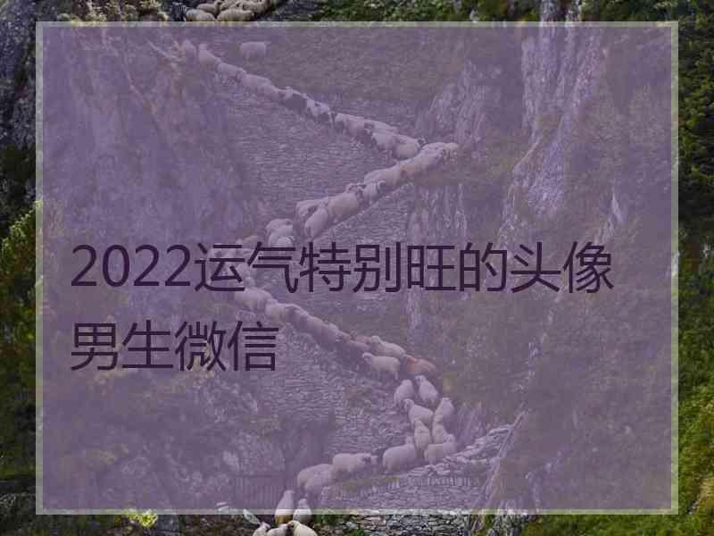 2022运气特别旺的头像男生微信