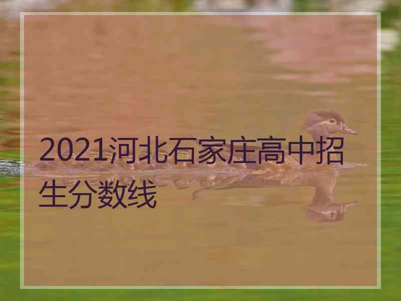 2021河北石家庄高中招生分数线