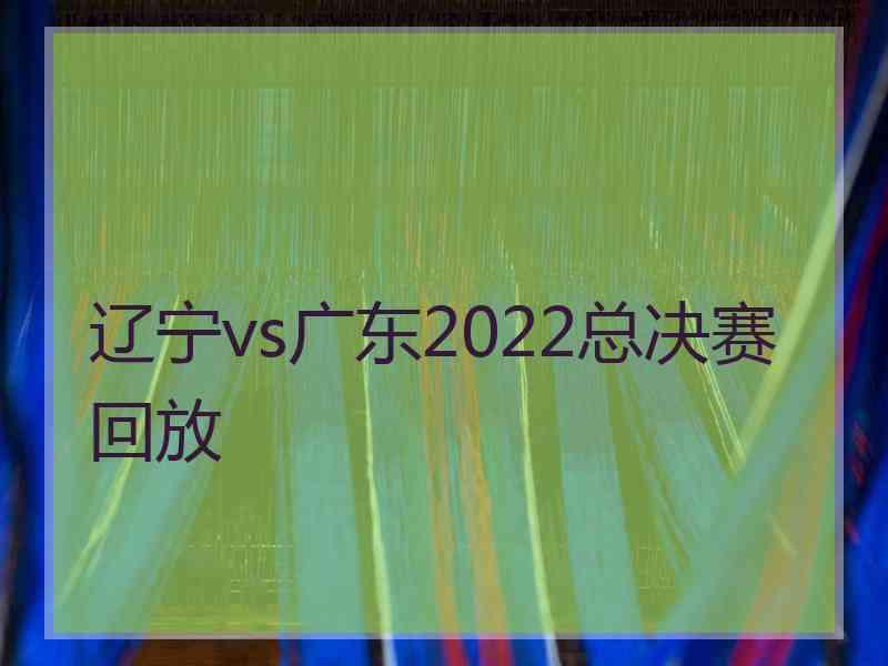 辽宁vs广东2022总决赛回放