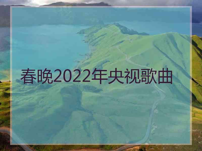 春晚2022年央视歌曲