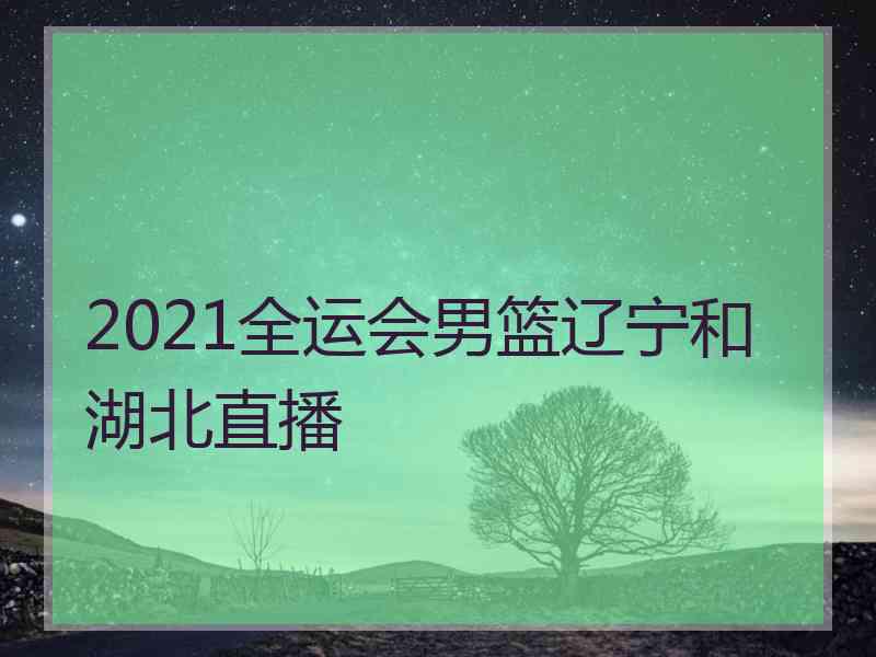 2021全运会男篮辽宁和湖北直播