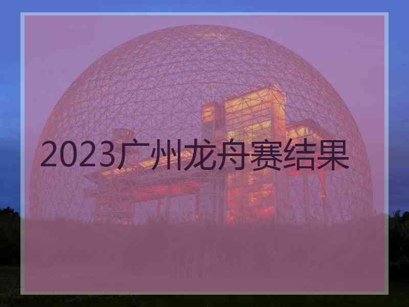 2023广州龙舟赛结果