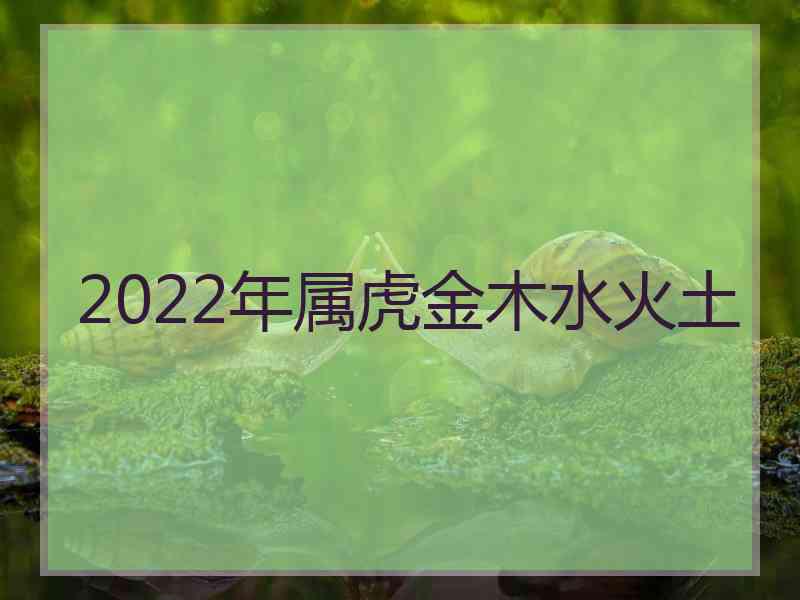 2022年属虎金木水火土