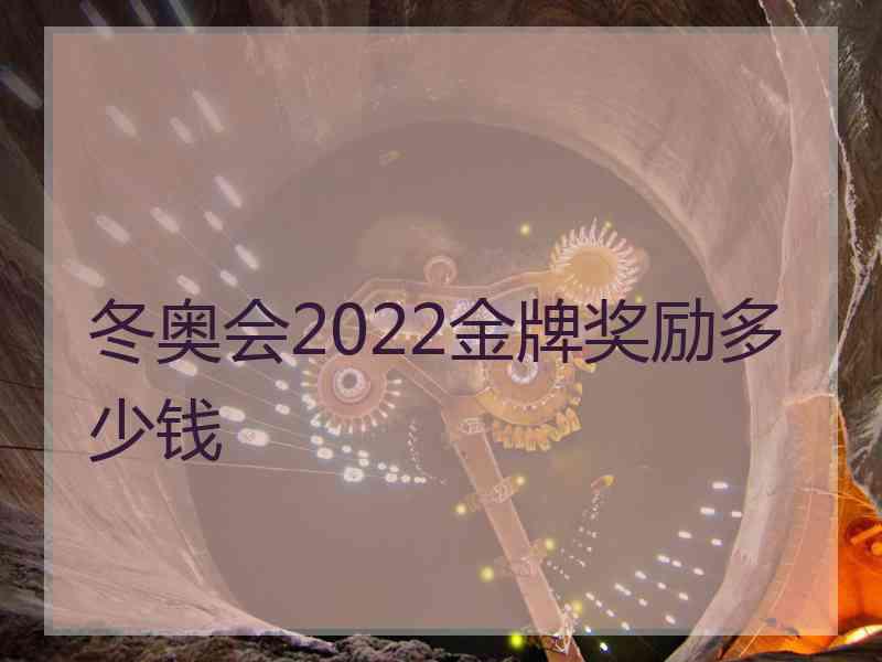 冬奥会2022金牌奖励多少钱