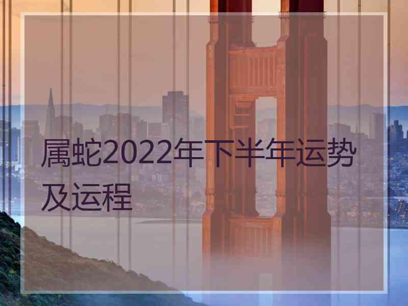 属蛇2022年下半年运势及运程