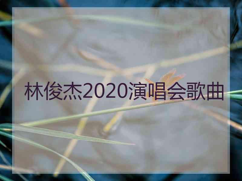 林俊杰2020演唱会歌曲