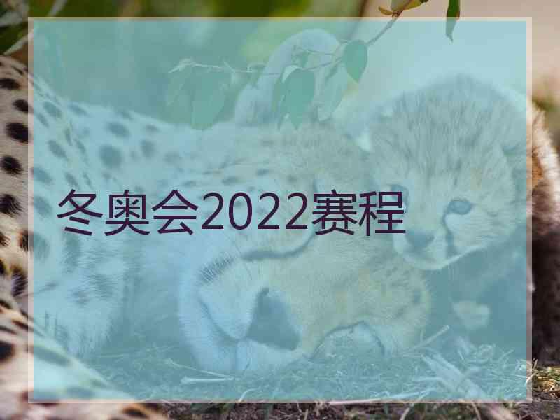 冬奥会2022赛程