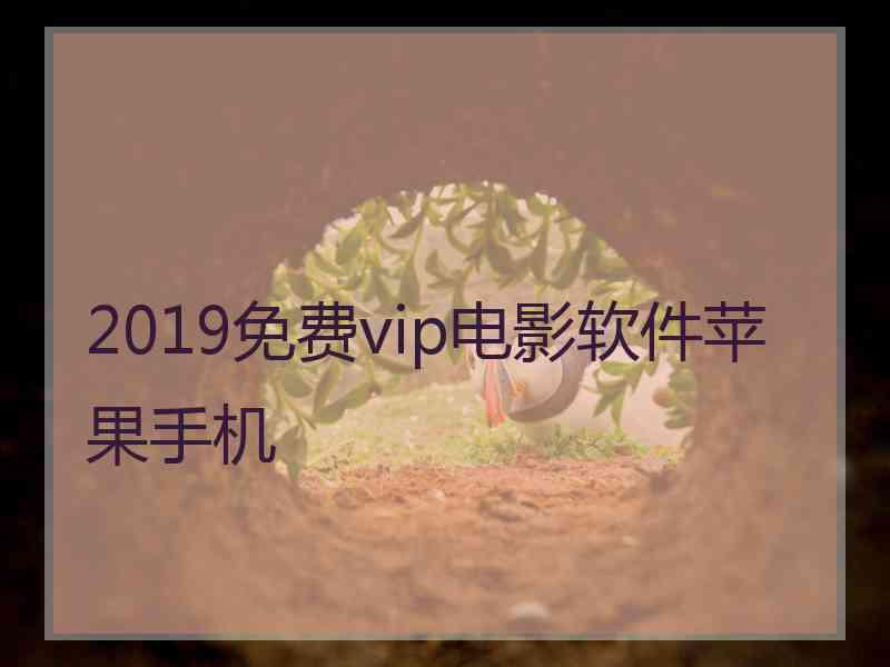 2019免费vip电影软件苹果手机