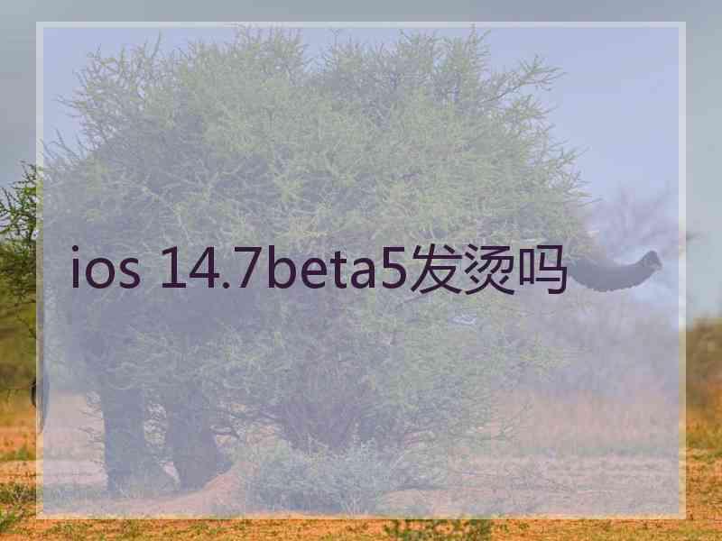 ios 14.7beta5发烫吗