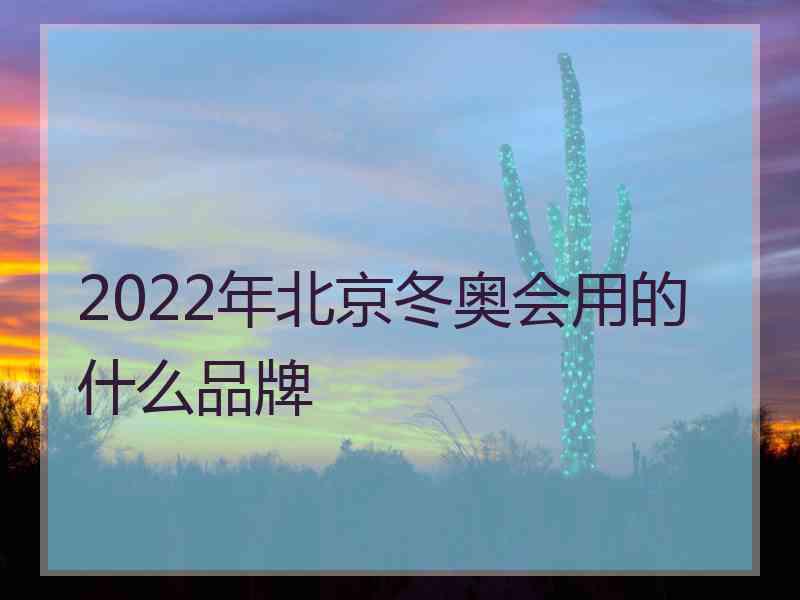 2022年北京冬奥会用的什么品牌