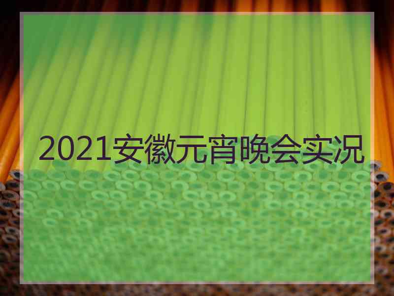 2021安徽元宵晚会实况