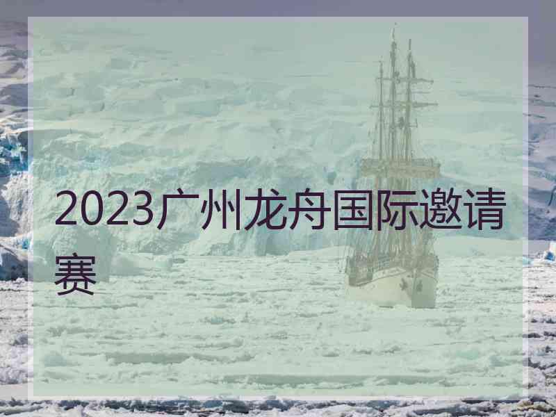 2023广州龙舟国际邀请赛