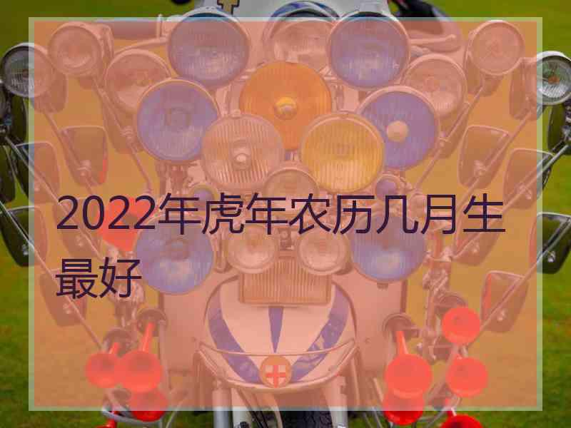 2022年虎年农历几月生最好