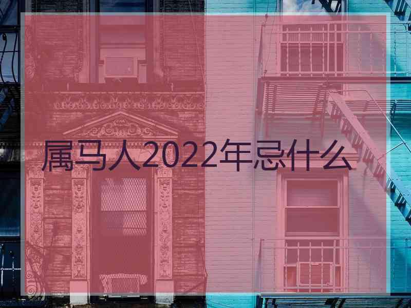 属马人2022年忌什么