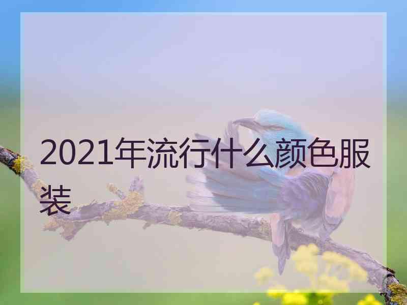 2021年流行什么颜色服装