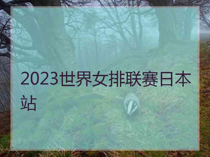 2023世界女排联赛日本站