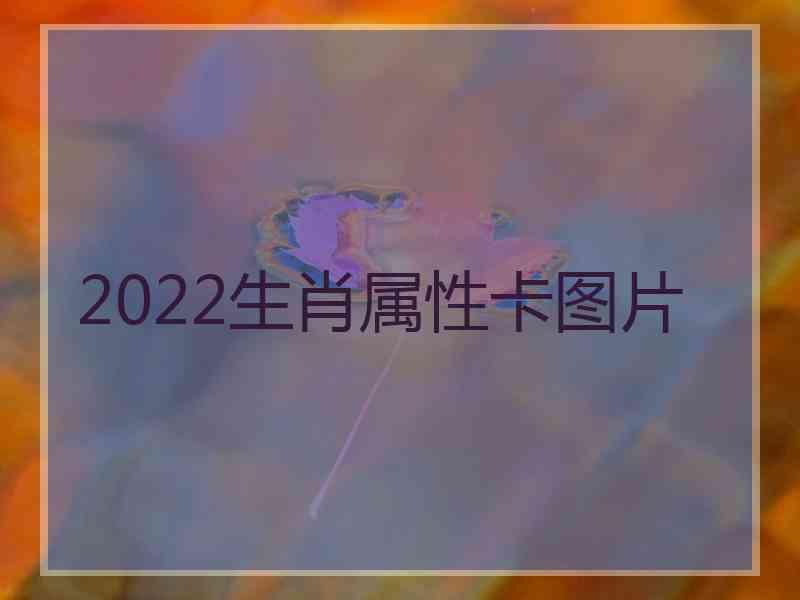 2022生肖属性卡图片