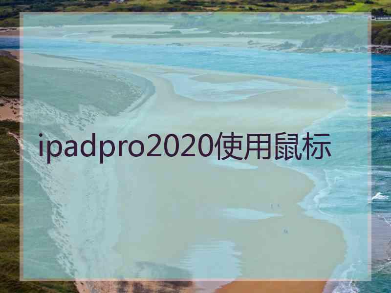 ipadpro2020使用鼠标