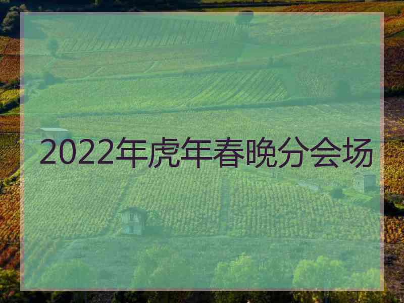 2022年虎年春晚分会场