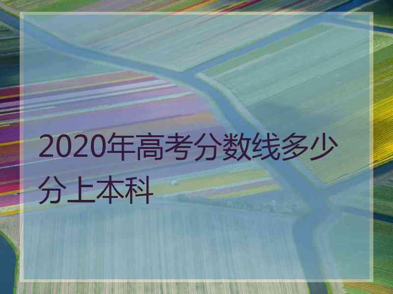 2020年高考分数线多少分上本科