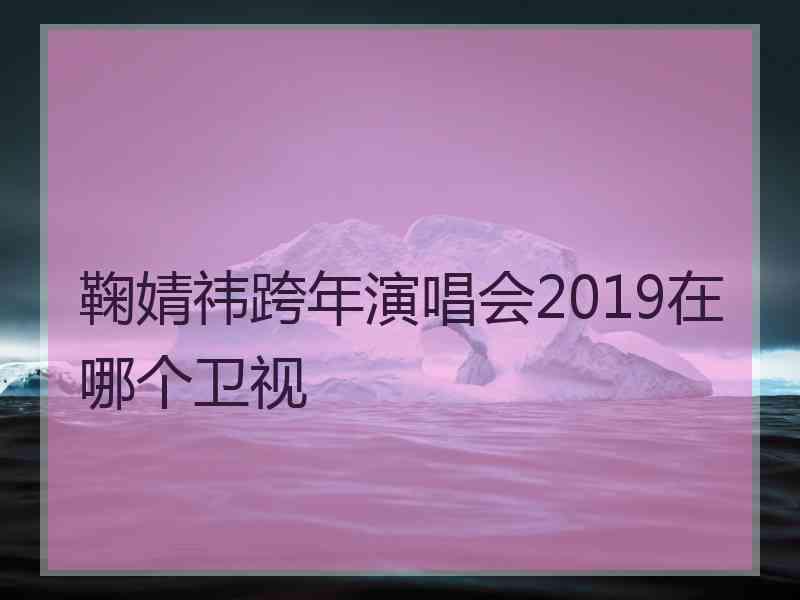 鞠婧祎跨年演唱会2019在哪个卫视