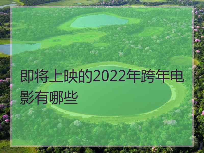 即将上映的2022年跨年电影有哪些