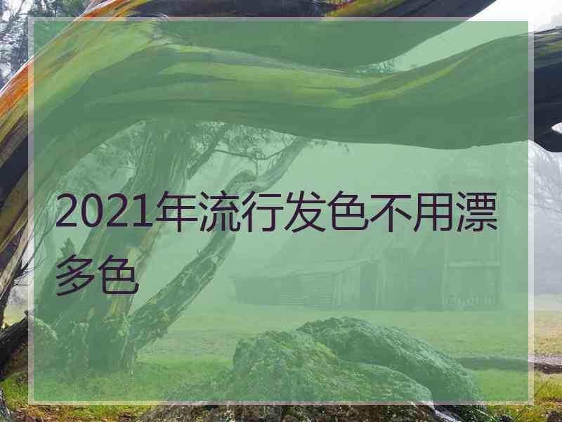 2021年流行发色不用漂多色