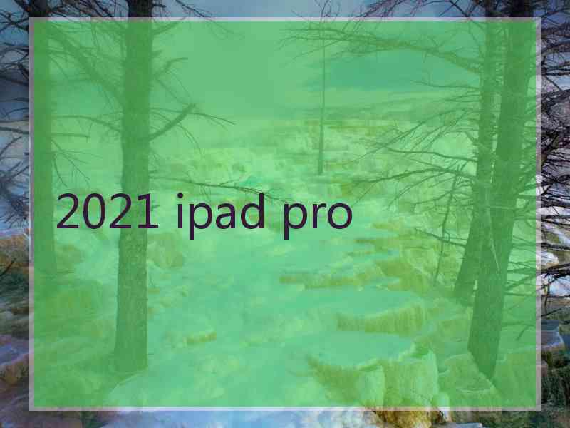 2021 ipad pro