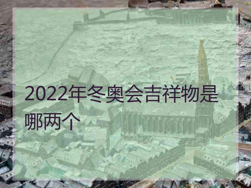 2022年冬奥会吉祥物是哪两个