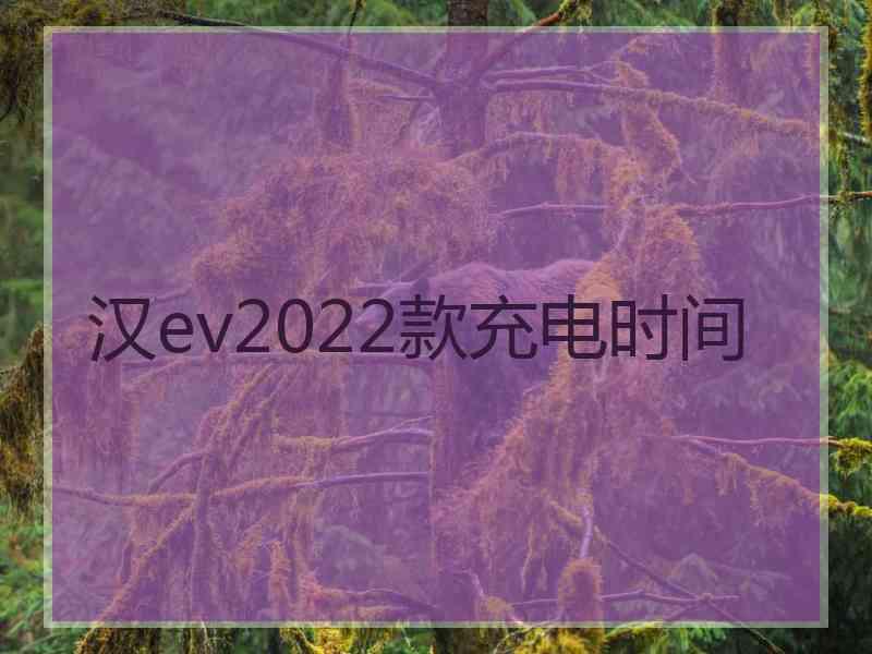 汉ev2022款充电时间