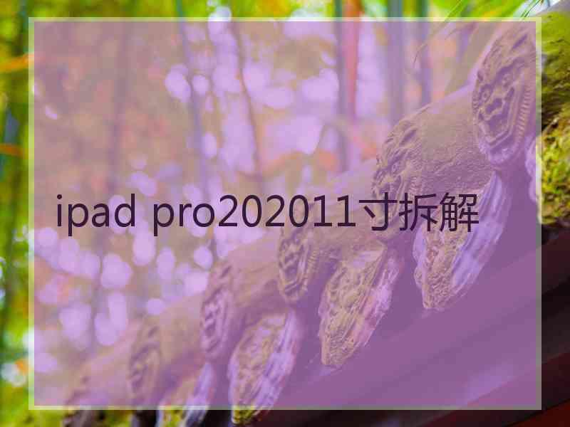 ipad pro202011寸拆解