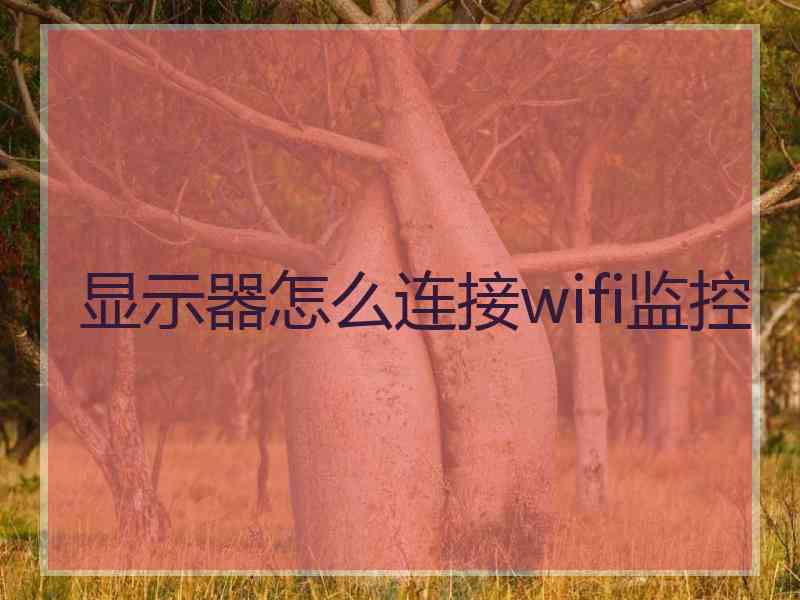 显示器怎么连接wifi监控