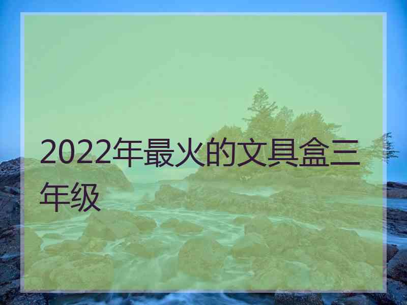 2022年最火的文具盒三年级