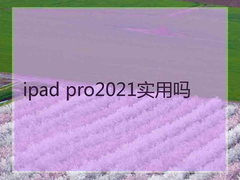 ipad pro2021实用吗