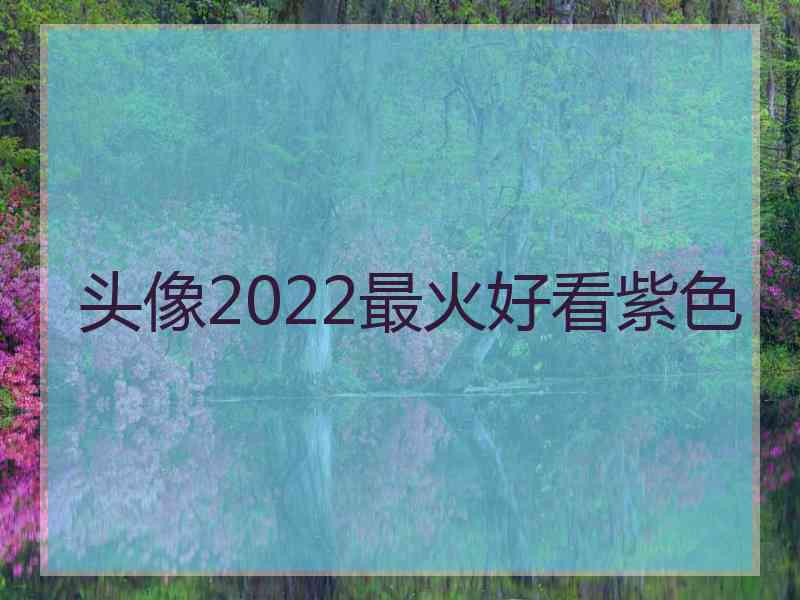 头像2022最火好看紫色