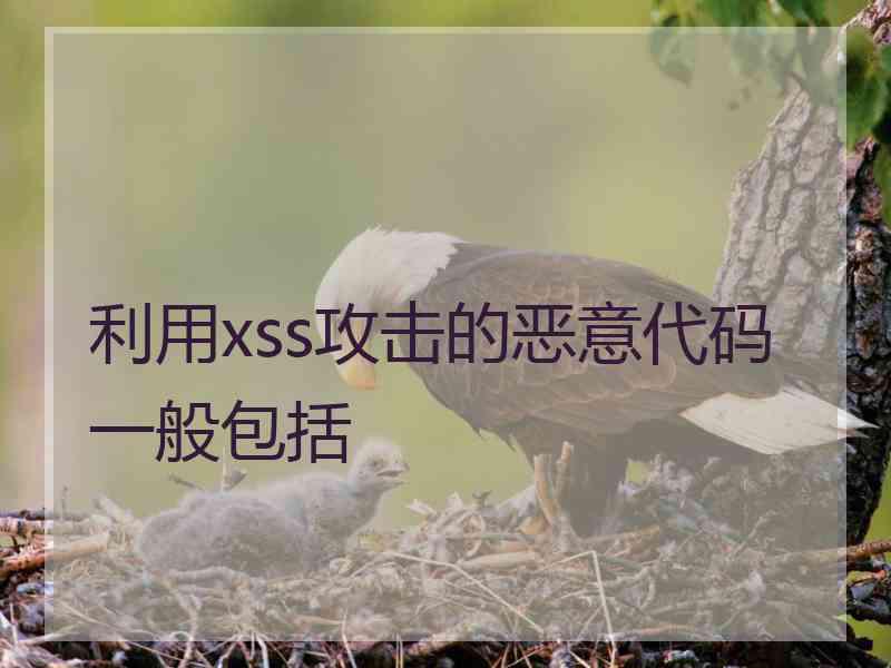 利用xss攻击的恶意代码一般包括