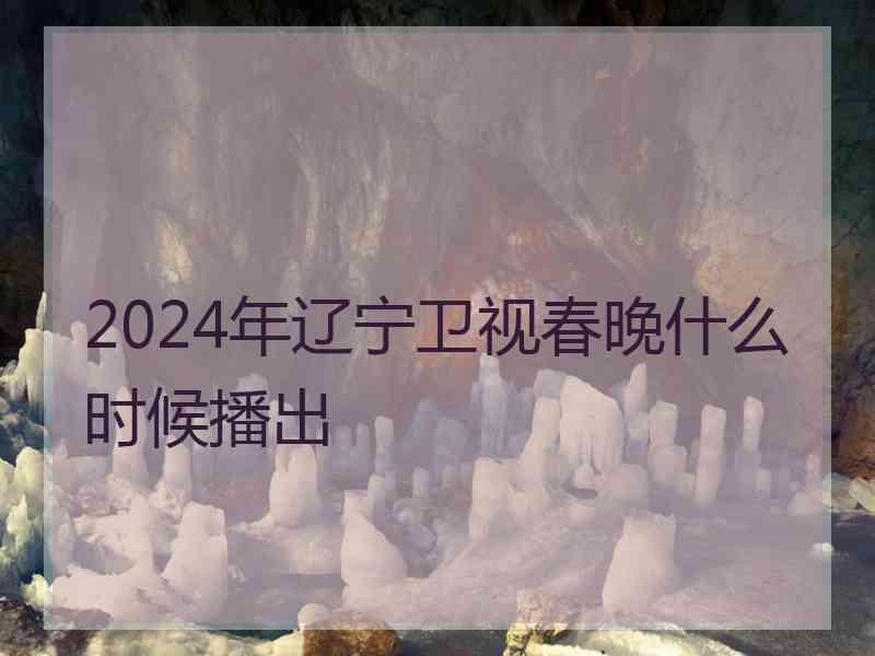 2024年辽宁卫视春晚什么时候播出