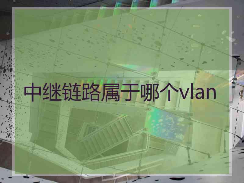 中继链路属于哪个vlan