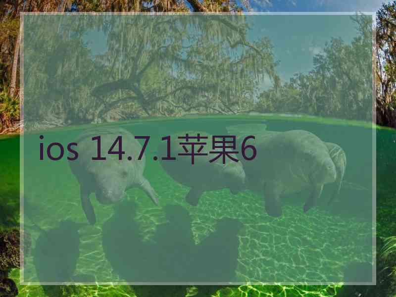 ios 14.7.1苹果6