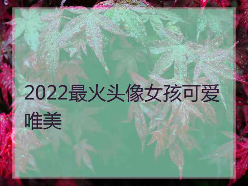 2022最火头像女孩可爱唯美