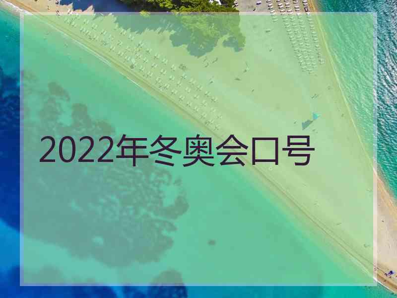 2022年冬奥会口号